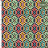 Geometrik Etnik Renkli Damla Desenli Dijital Baskılı Kumaş